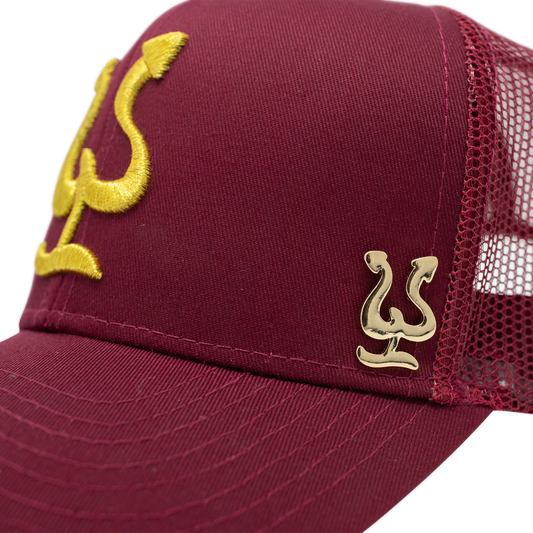 Pepe Aguilar Gorra de Troquero - Colección de Oro - Rojo