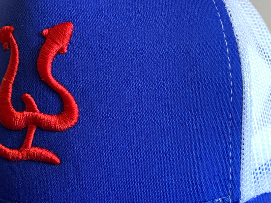 Pepe Aguilar Hat - USA Edition: White & Blue with Red Logo