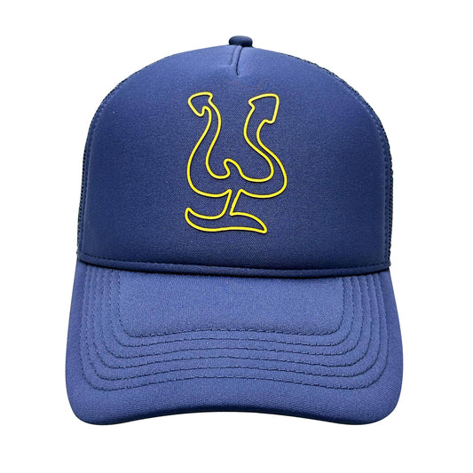 Pepe Aguilar Gorra de Troquero con broche - Azul con logo amarillo