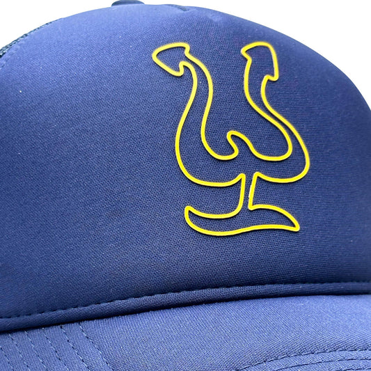 Pepe Aguilar Gorra de Troquero con broche - Azul con logo amarillo