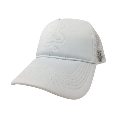 Pepe Aguilar Trucker Cap - White with Brooch