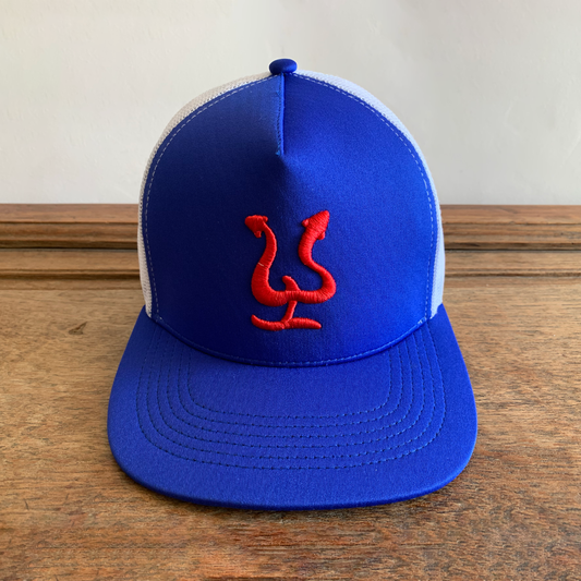 Pepe Aguilar Hat - USA Edition: White & Blue with Red Logo