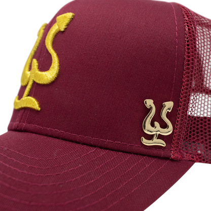 Pepe Aguilar Gorra de Troquero - Colección de Oro - Rojo