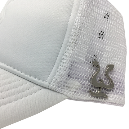 Pepe Aguilar Trucker Cap - White with Brooch